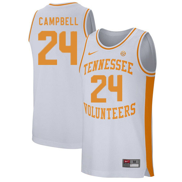 Men #24 Lucas Campbell Tennessee Volunteers College Basketball Jerseys Sale-White